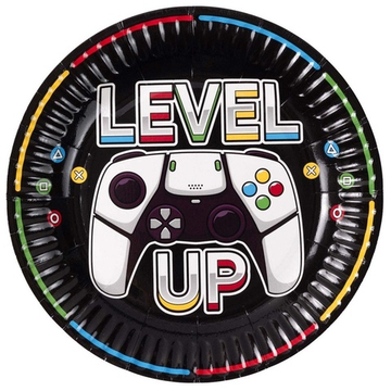 Тарелки бумажные «GAME ON. LEVEL UP. Геймер», 17/ 23 см, 6 шт