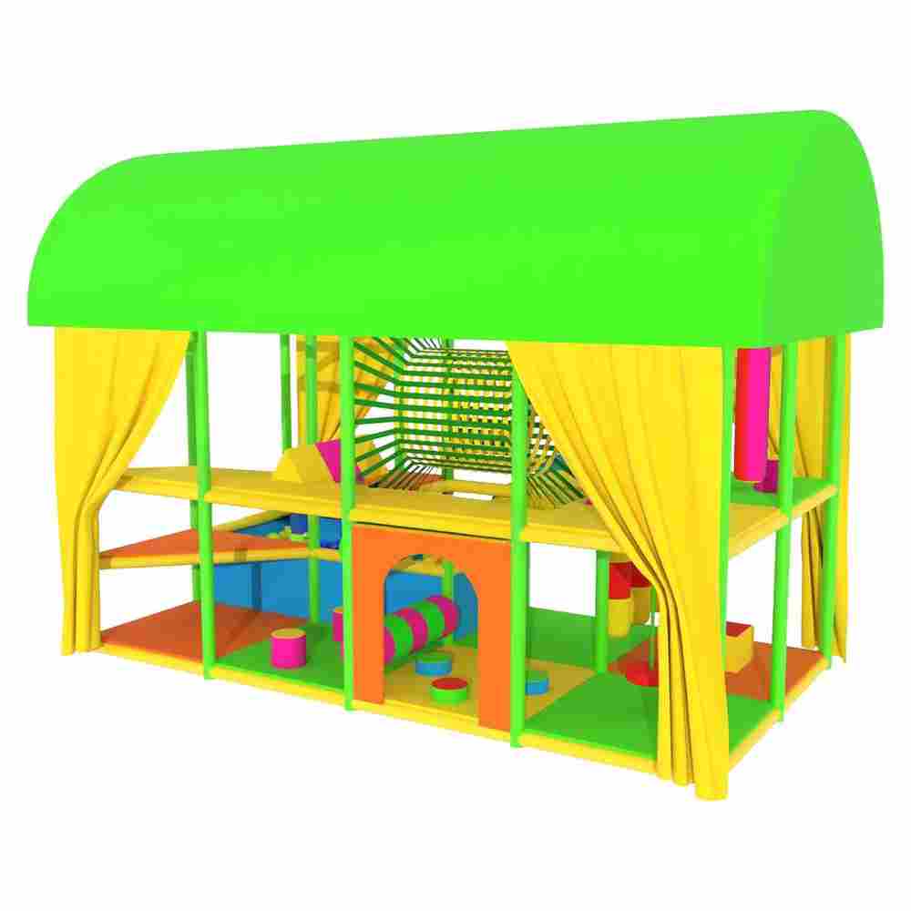 Детский игровой лабиринт с крышей «Планета игр» 4,92×2,46×3,8 м