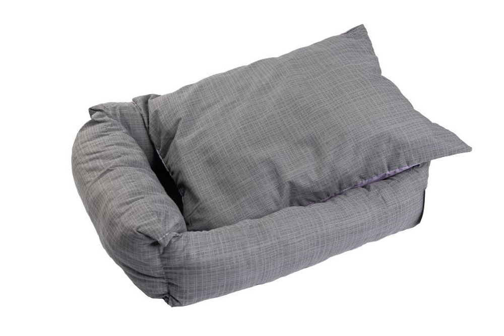 Моськи-Авоськи Лежанка СКАЗКА поплин ЛАВАНДА/СЕРЫЙ S 50х42х16