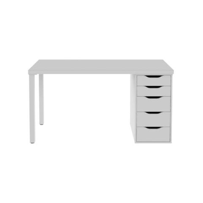 Cтол письменный INGAR 2/5T 140x75x55, белый