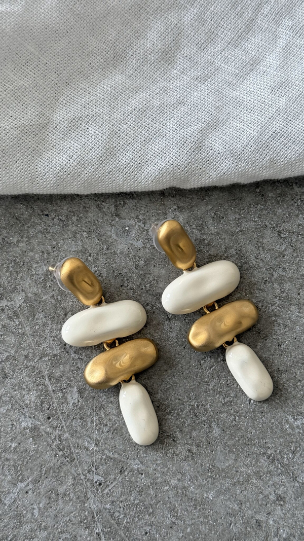 Серьги длинные комбинированные