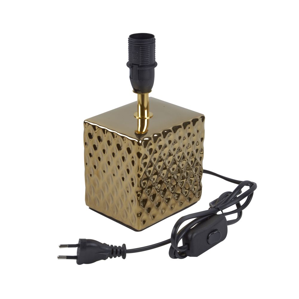 UML-B306 E14 GOLD-BLACK Светильник настольный декоративный под лампу Е14. 40W. Механический выключатель. Золотой-Черный. ТМ Uniel