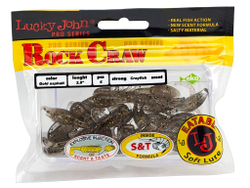 Мягкая приманка Lucky John ROCK CRAW 2.8in (72 мм), цвет S02 6шт.