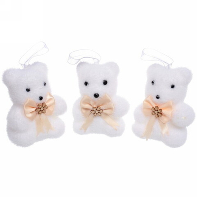 Елочные украшения «Медвежата» (набор 3 шт) 5*7 см, золото