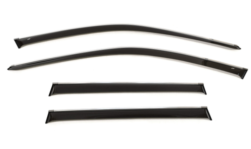 Дефлекторы боковых окон Cobra Tuning на Subaru Forester 5 2018 хромированный молдинг арт.S42318CR