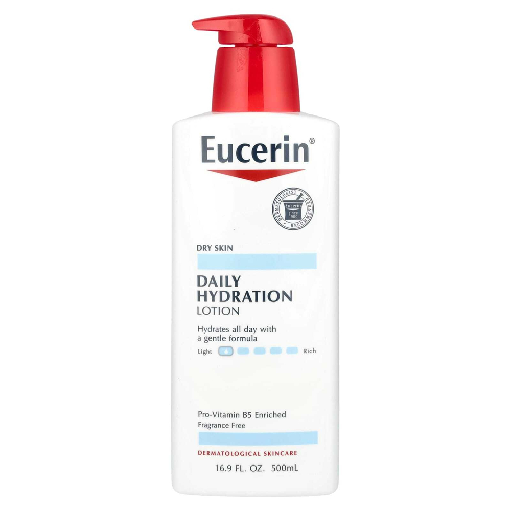 Eucerin, ежедневный увлажняющий лосьон, без отдушки, 500 мл (16,9 жидк. унции)