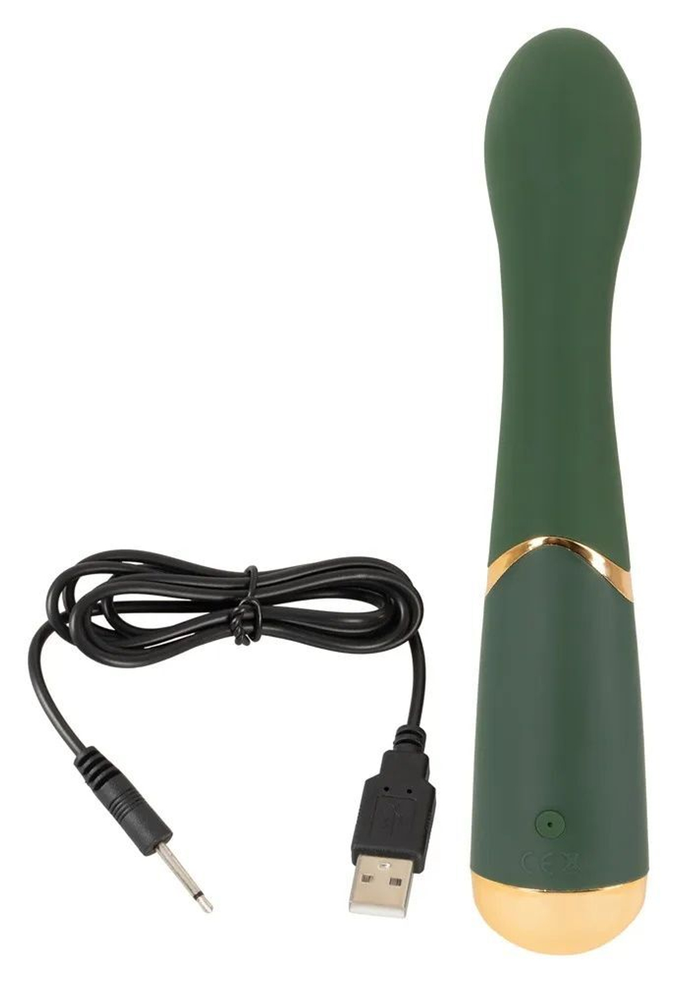 Зеленый стимулятор точки G Luxurious G-Spot Massager - 19,5 см. (Цвет: зеленый)