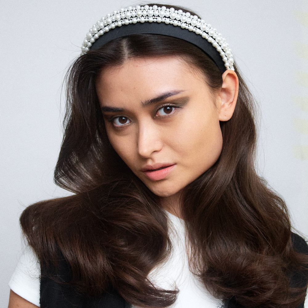 Кокошник XS с жемчугом в три ряда