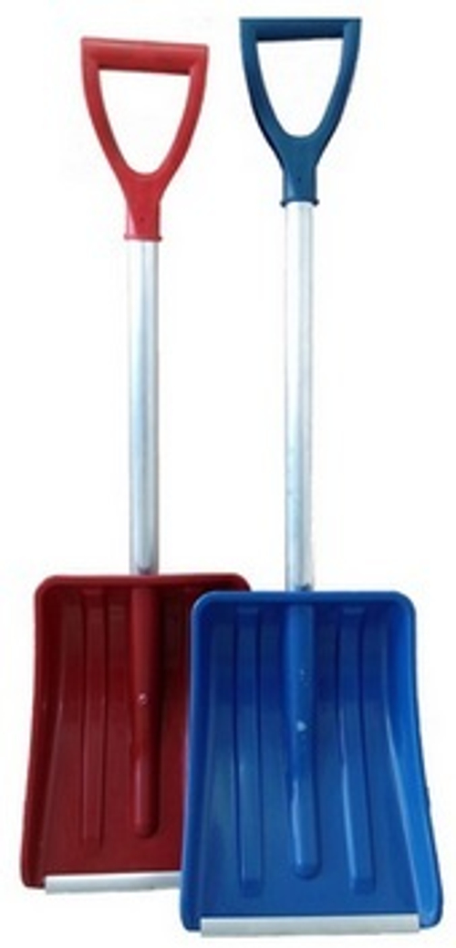 Лопата снеговая пласт. с чер. 365*280  №МЕТЕЛЬ- АВТО  ЦВЕТНАЯ  с ал. пл. с ал.чер. и V-ручкой/12375