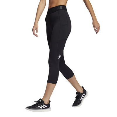 Женские теннисные брюки adidas 3/4 3 Bar Tight Women - Black