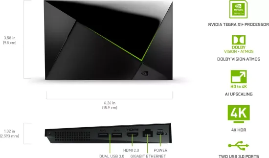 Медиаплеер NVIDIA SHIELD TV PRO, 2019, черный