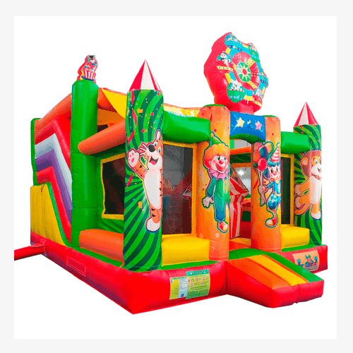 Коммерческий надувной батут "Русский цирк" с крышей, 6x4x4 м