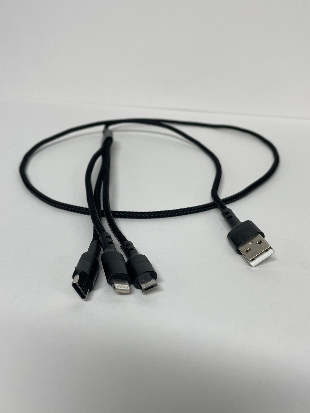 Кабель 3 в 1 черный