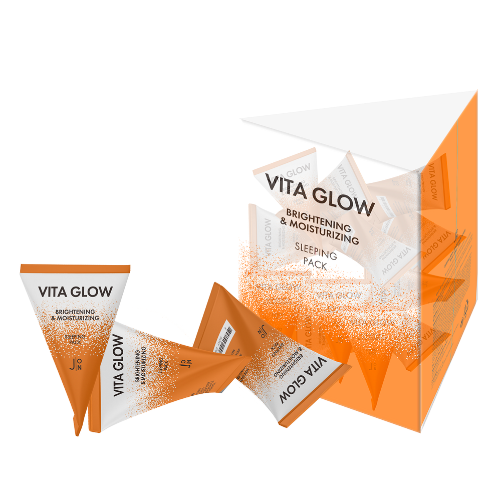 ВИТАМИНЫ НАБОР Маска для лица Vita Glow Brightening&amp;Moisturizing Sleeping Pack J:ON, 5 шт * 5 мл