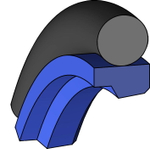 A159-127/1 PU Штоковое уплотнение 127-142,1-6,3