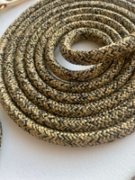 Поводок веревка для собак, 8 мм, 5 м, латунь премиум, золотой с черным