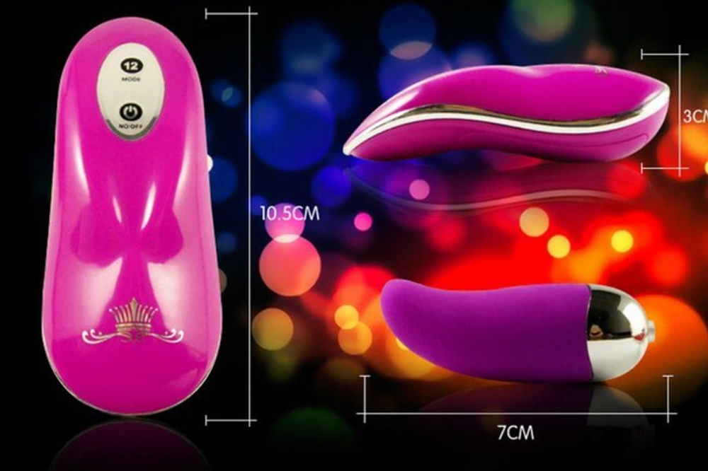 Вибро-пуля силиконовая с пультом управления Gladme (12 режимов вибрации) (Цвет: фиолетовый)