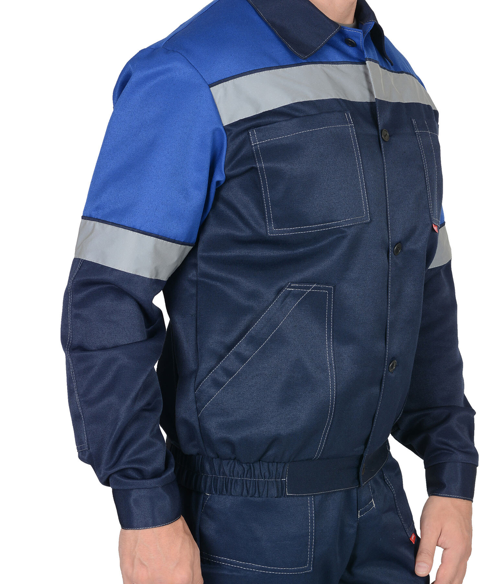 Костюм СИРИУС-ЛЕГИОНЕР куртка, п/к т.синий с васильковым СОП 50 мм