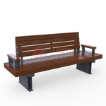 Скамейка Rail Road 03 продольная с подлокотниками