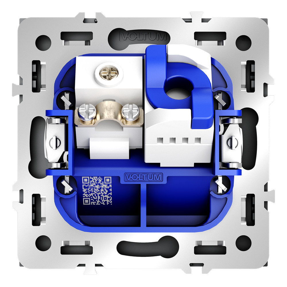 Розетка телевизионная встраиваемая VOLTUM S70 TV+RJ45 кат. 6, (графит)