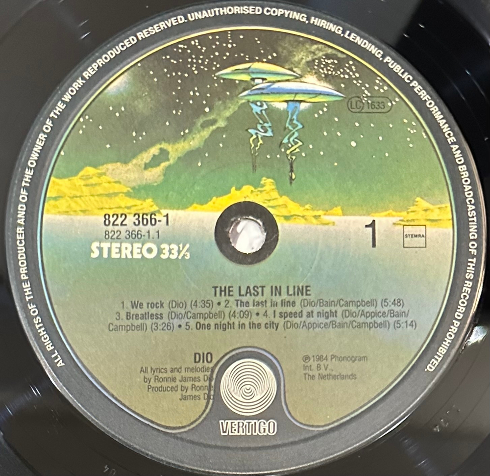 Dio - The Last In Line (Европа 1984г.)