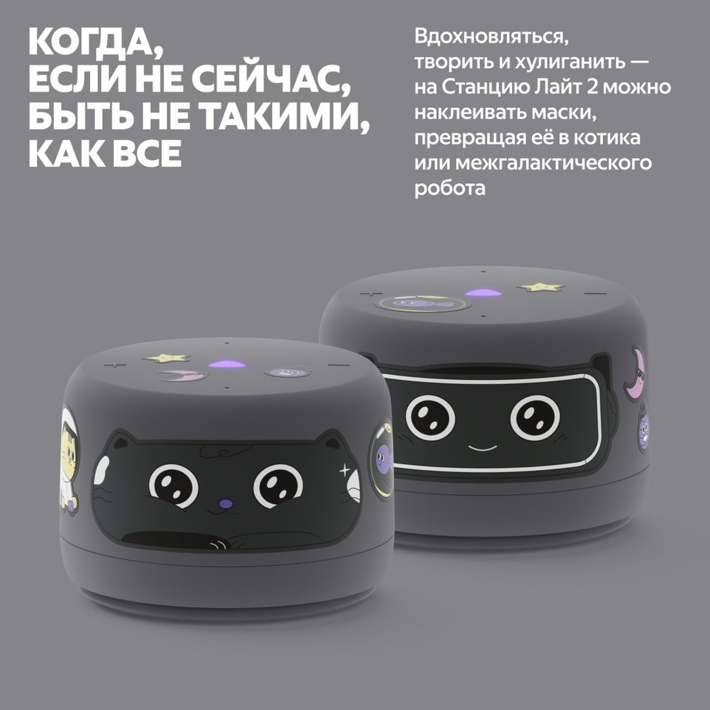 Умная колонка Яндекс Станция Лайт 2 YNDX-00028 серый