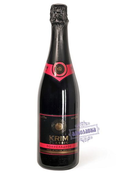 Игристое вино Крим Классик красное сладкое 0,75л 12,5%