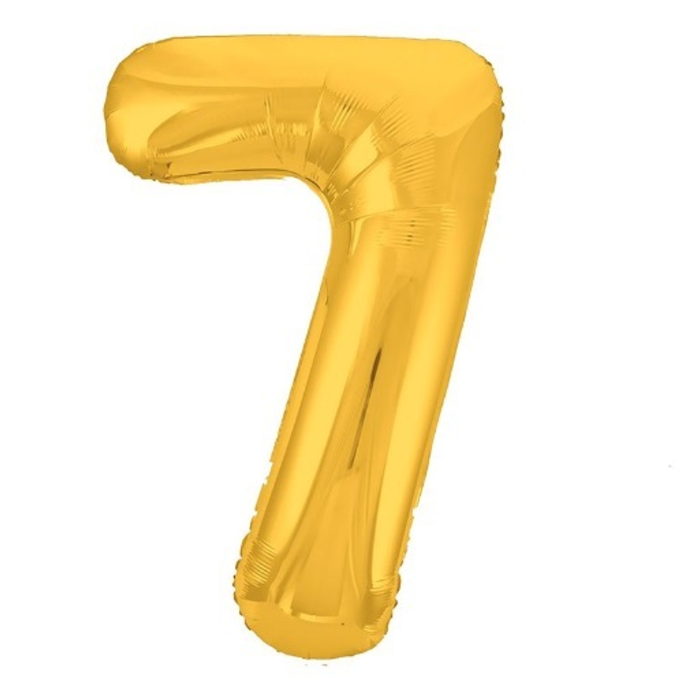 Фольгированная цифра, цвет Золото 102 см