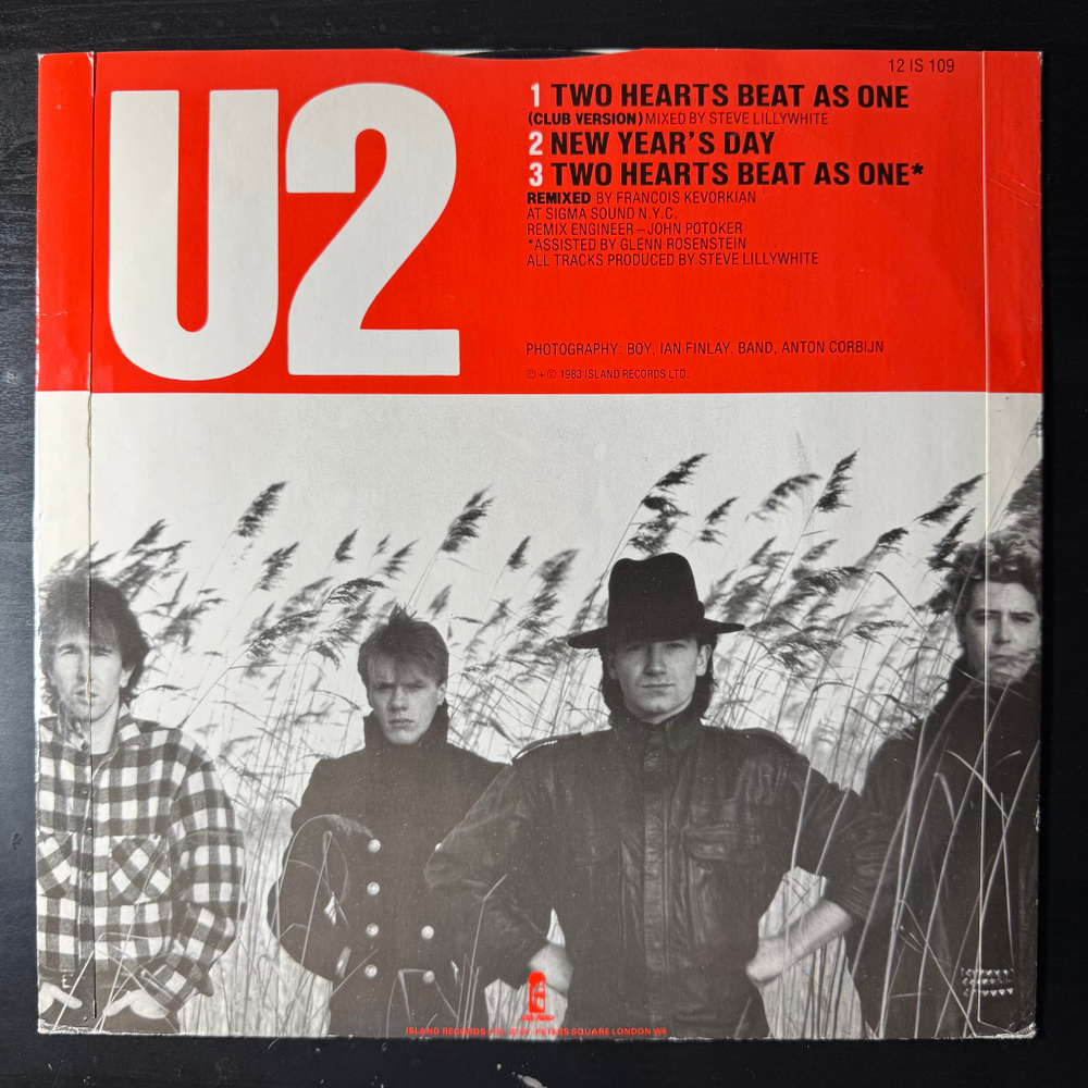 U2 ‎– Two Hearts Beat As One (Англия 1983г.) 12", 45 RPM