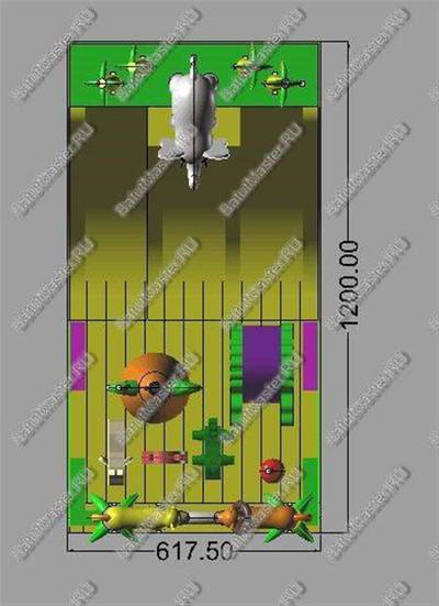 Коммерческий надувной батут "Сафари парк" 15*8*7 м
