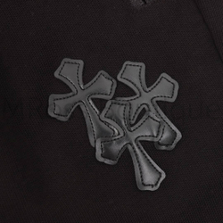 Женские штаны Chrome Hearts в черном цвете на резинке с крестами