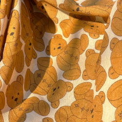 Шаль 120*120см, ТЭДДИ на белом