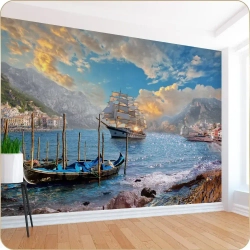 Фотообои 3D Корабль в спальню, в гостиную, на кухню 350х260