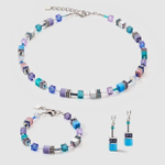 Серьги-пусеты Coeur de Lion Turquoise-Purple 2839/21-0608 цвет синий, голубой, серебряный