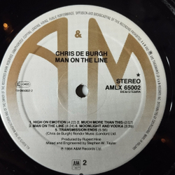 Винтажная виниловая пластинка LP Chris de Burgh Man On The Line (Holland 1984) Moonlight And Vodka