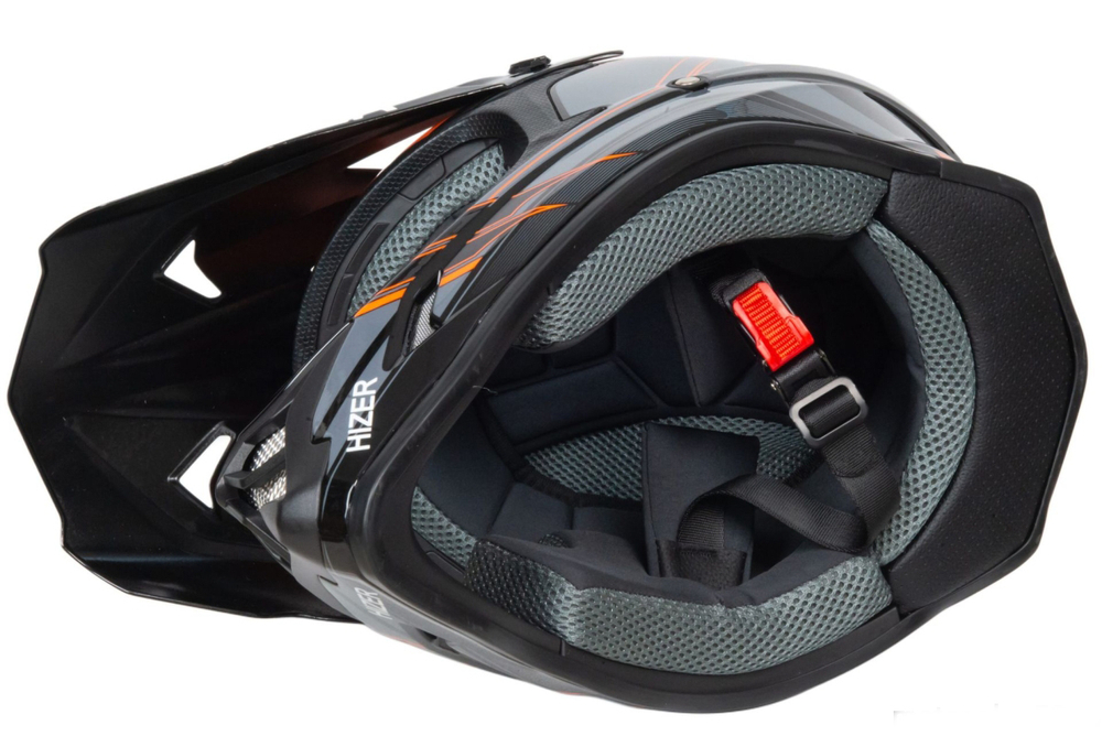 Шлем мото кроссовый HIZER J6805 №5 (M) orange