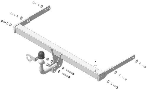 Фаркоп ОЦИНКОВАННЫЙ для Volkswagen Tiguan; Skoda Kodiaq; Yeti; Audi Q3 ZincaR.ZV101A