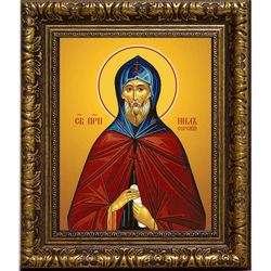 Нил Сорский преподобный. Икона на холсте.