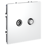 Розетка телевизионная встраиваемая VOLTUM S70 оконечная TV+SAT, (белый матовый)