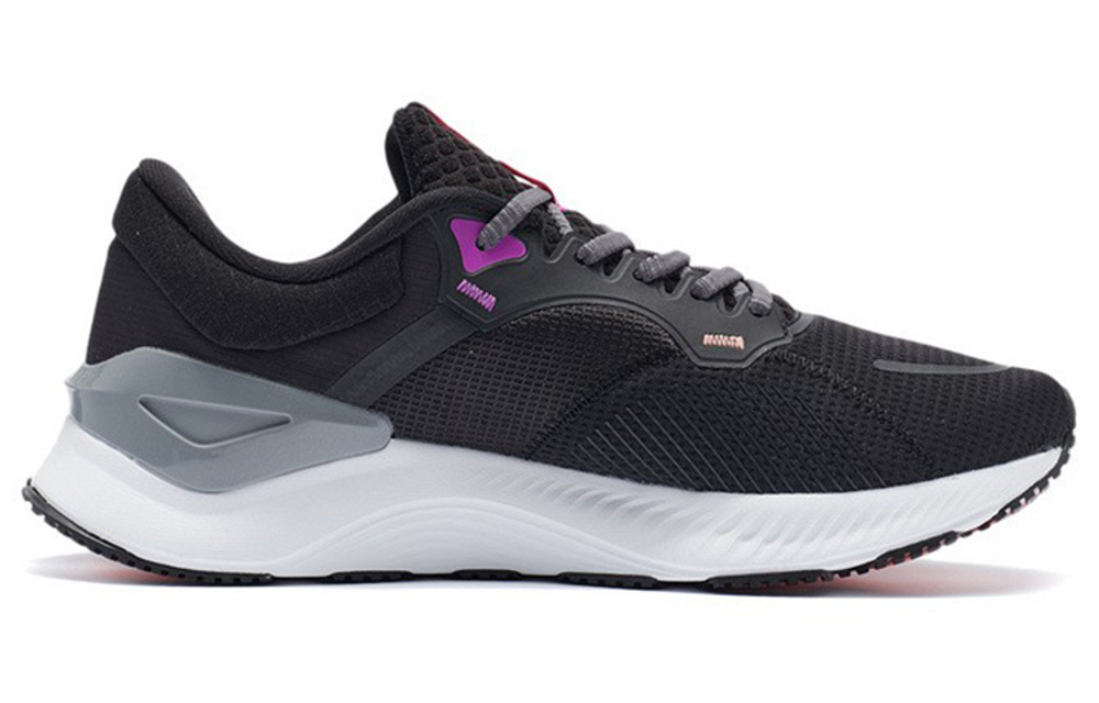 LiNing Li Ning Yueying Element Shock absorption Non-slip wear-resistant low-top running shoes black Purple