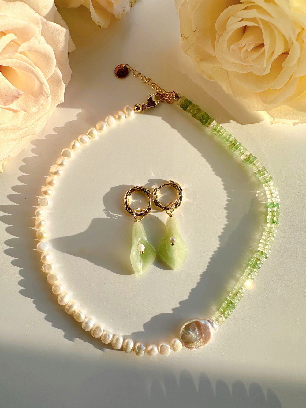 Ожерелье Лайм из жемчуга