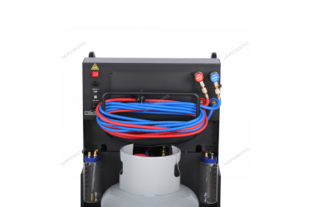 Установка автомат для заправки кондиционеров автобусов с ручным впрыском масла NORDBERG NF39