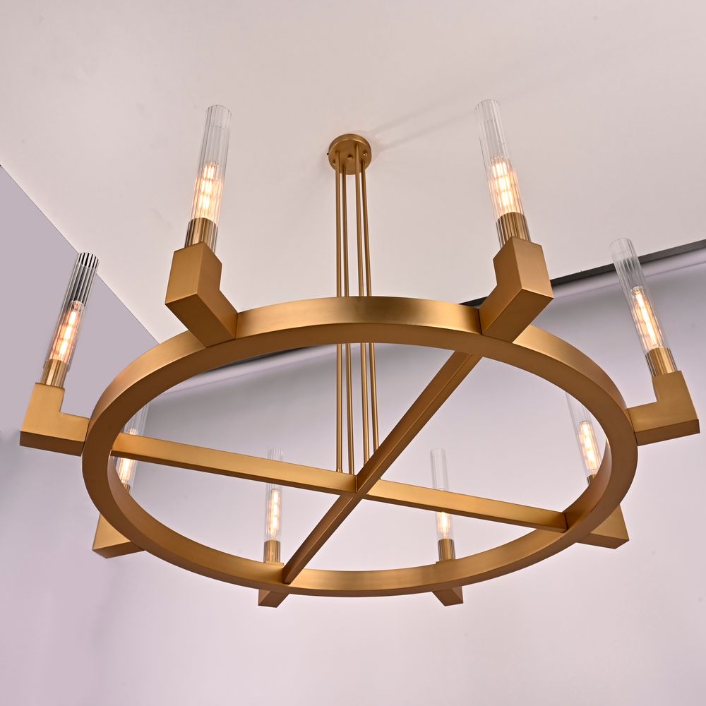 Люстра На Штанге Canelle Round Chandelier 8 Modern Brass By Imperiumloft