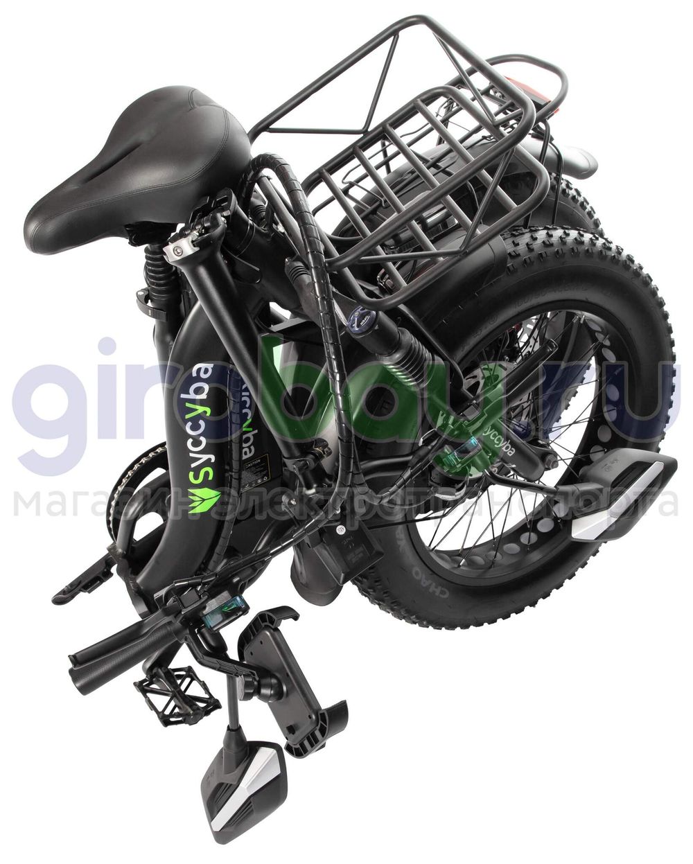 Электровелосипед Syccyba F11 Pro Dual 48V/20Ah (полный привод) - Черный обод фото №8