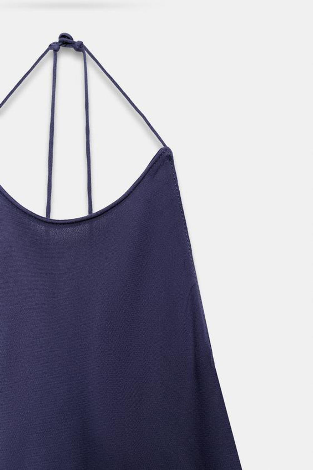 ZARA ПЛАТЬЕ ZW COLLECTION С ГОРЛОВИНОЙ ХАЛТЕР, ИНДИГО