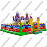 Надувной батут "Средневековье" 8*8*5 м, с цветным полом и стенами