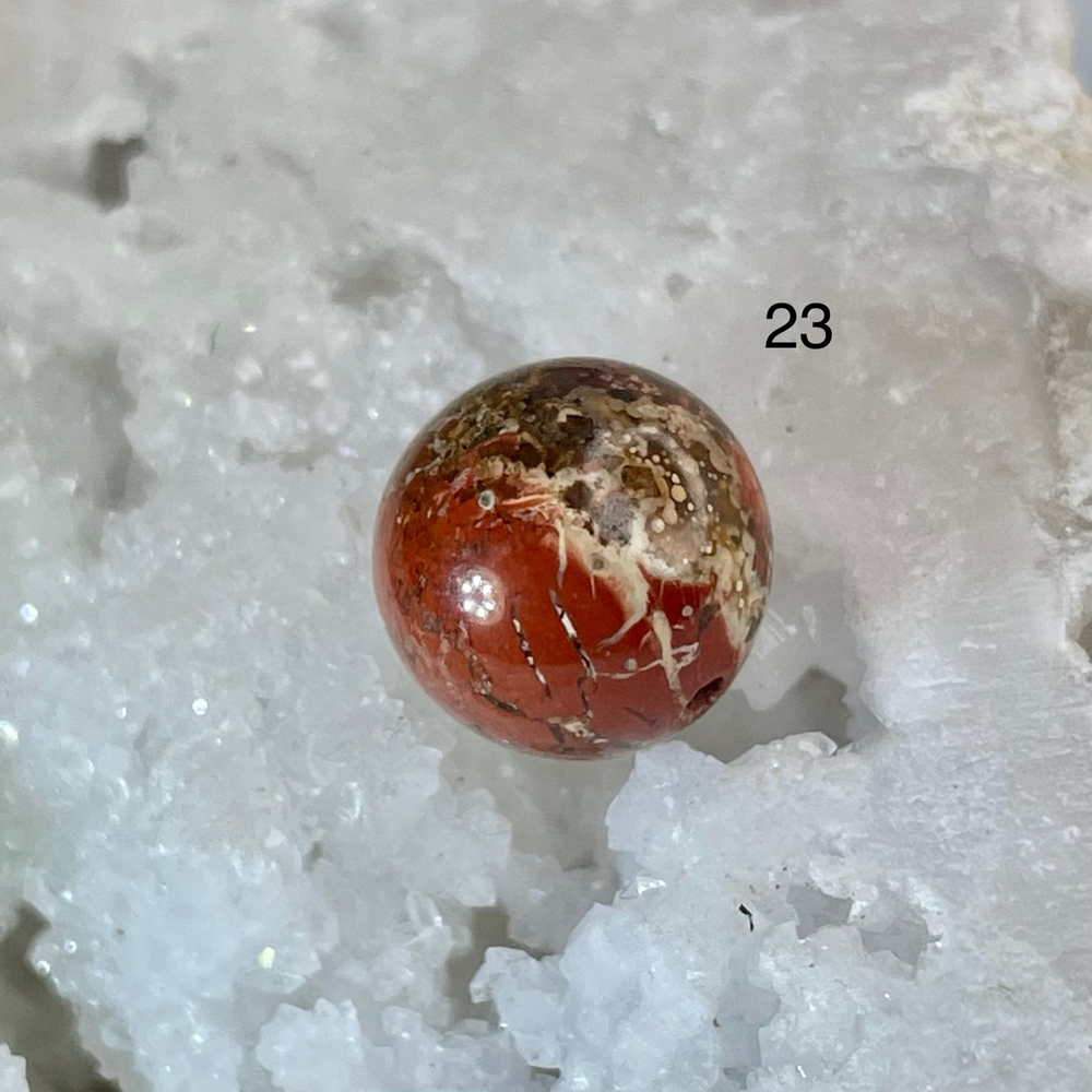52187 Яшма красная Бусина 10,5мм-61