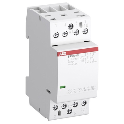 Контактор ESB25-40N-06 модульный (25А АС-1, 4НО), катушка 230В AC/DC 2 модуля 1SAE231111R0640