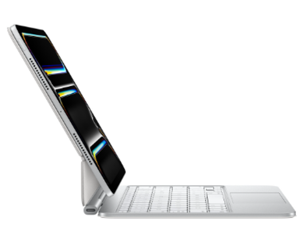 Клавиатура Apple Magic Keyboard with Trackpad для iPad Pro 11 (2024) русская (нейлон с подставкой) (белый) (MWR03)