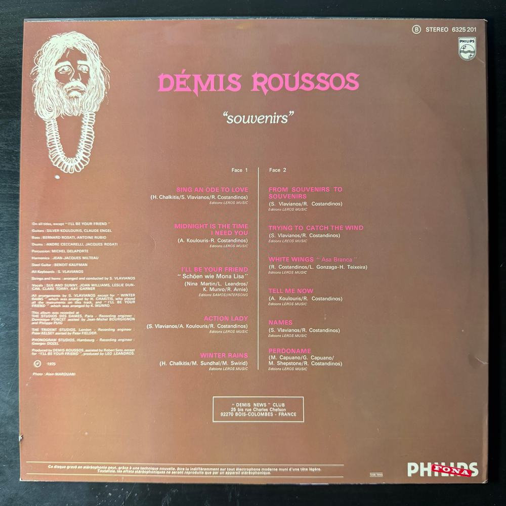 Demis Roussos - Souvenirs (Норвегия 1975г.)